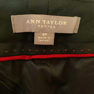 Ann Taylor Dress Trousers Black w Lining Size 2P